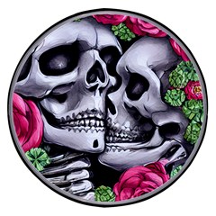 Black Skulls Red Roses Wireless Fast Charger(black) by GardenOfOphir