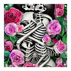 Floral Skeletons Banner And Sign 3  X 3  by GardenOfOphir