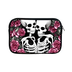 Black And White Rose Sugar Skull Apple Ipad Mini Zipper Cases by GardenOfOphir