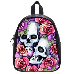 Floral Skeletons School Bag (small) by GardenOfOphir