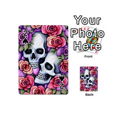 Floral Skeletons Playing Cards 54 Designs (mini) by GardenOfOphir