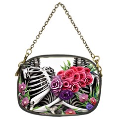 Gothic Floral Skeletons Chain Purse (one Side) by GardenOfOphir