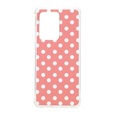 Coral And White Polka Dots Samsung Galaxy S20 Ultra 6 9 Inch Tpu Uv Case by GardenOfOphir