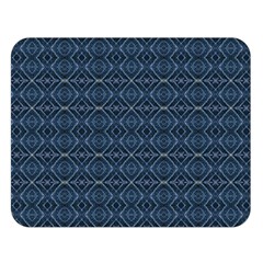 Blue Diamonds Motif Fancy Pattern Design One Side Premium Plush Fleece Blanket (large) by dflcprintsclothing