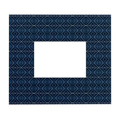 Blue Diamonds Motif Fancy Pattern Design White Wall Photo Frame 5  X 7  by dflcprintsclothing