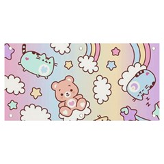 Pusheen Carebears Bears Cat Colorful Cute Pastel Pattern Banner And Sign 6  X 3 