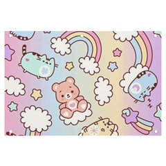 Pusheen Carebears Bears Cat Colorful Cute Pastel Pattern Banner And Sign 6  X 4 