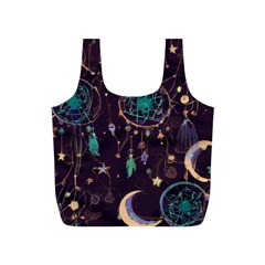 Bohemian  Stars, Moons, And Dreamcatchers Full Print Recycle Bag (s)