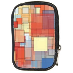 Art Abstract Rectangle Square Compact Camera Leather Case by Ravend