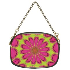 Floral Art Design Pattern Chain Purse (one Side)