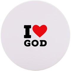 I Love God Uv Print Round Tile Coaster by ilovewhateva