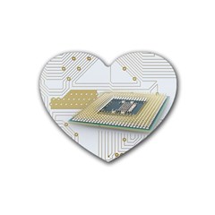 Technics Design Element Set Pattern Graphic Symbol Rubber Heart Coaster (4 Pack) by danenraven