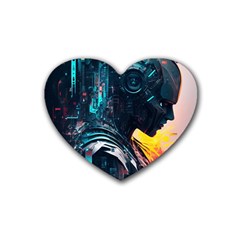 Who Sample Robot Prettyblood Rubber Heart Coaster (4 Pack)