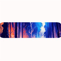 Winter Snow Mountain Fire Flame Large Bar Mat by Ravend