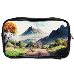Countryside Trees Grass Mountain Toiletries Bag (two Sides) by Ravend