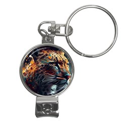 Leopard Feline Artwork Art Fantasy Nail Clippers Key Chain