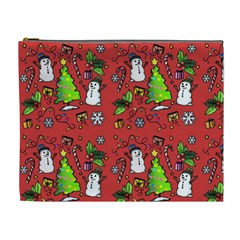 Santa Snowman Gift Holiday Cosmetic Bag (xl) by Uceng