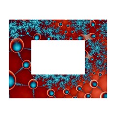 Fractal Pattern Background White Tabletop Photo Frame 4 x6  by Uceng