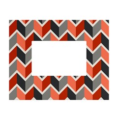 Colorful Zigzag Pattern Wallpaper Free Vector White Tabletop Photo Frame 4 x6  by artworkshop