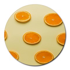 Fruite Orange Round Mousepad by artworkshop