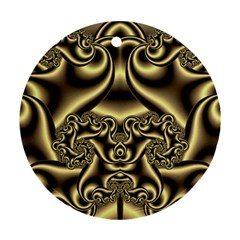Background Fractal Sample Fantasy Texture Design Round Ornament (two Sides)