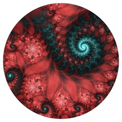 Fractal Spiral Vortex Pattern Art Digital Round Trivet by Ravend