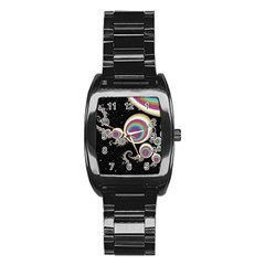 Fractal Math Abstract Abstract Art Digital Art Stainless Steel Barrel Watch by Ravend