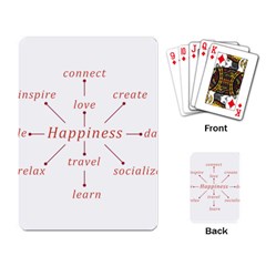 Happiness Typographic Style Concept Playing Cards Single Design (rectangle) by dflcprintsclothing