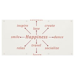 Happiness Typographic Style Concept Banner And Sign 8  X 4  by dflcprintsclothing