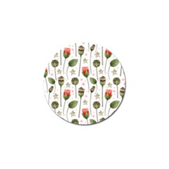 Poppies Red Poppies Red Flowers Golf Ball Marker