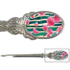Different Watercolor Flowers Botanical Foliage Letter Opener by GardenOfOphir