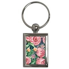 Darling And Dazzling Watercolor Flowers Key Chain (rectangle) by GardenOfOphir