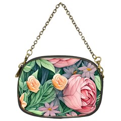 Darling And Dazzling Watercolor Flowers Chain Purse (one Side) by GardenOfOphir