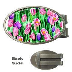 Combined Watercolor Flowers Money Clips (oval)  by GardenOfOphir