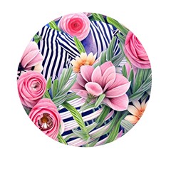 Luxurious Watercolor Flowers Mini Round Pill Box (pack Of 5) by GardenOfOphir