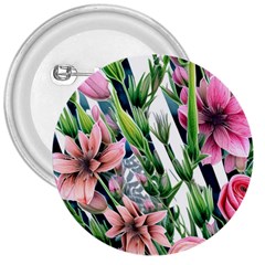 Sumptuous Watercolor Flowers 3  Buttons by GardenOfOphir