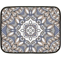 Flower Art Decorative Mandala Pattern Ornamental Fleece Blanket (mini) by Ravend
