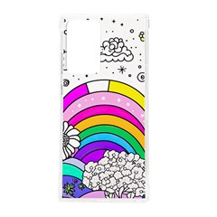 Rainbow Fun Cute Minimal Doodle Drawing Art Samsung Galaxy Note 20 Ultra Tpu Uv Case