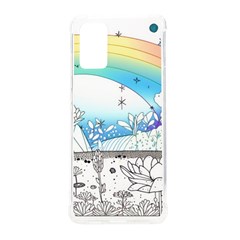 Rainbow Fun Cute Minimal Doodle Drawing Arts Samsung Galaxy S20plus 6 7 Inch Tpu Uv Case by Ravend