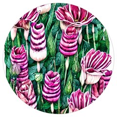 Attractive Watercolor Flowers Round Trivet by GardenOfOphir