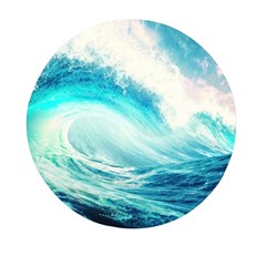 Tsunami Waves Ocean Sea Nautical Nature Water Nature Mini Round Pill Box (pack Of 5) by Ravend