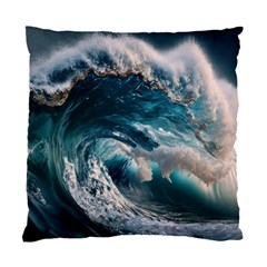 Tsunami Waves Ocean Sea Water Rough Seas 5 Standard Cushion Case (two Sides) by Ravend