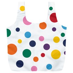 Polka Dot Full Print Recycle Bag (xxl) by 8989