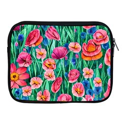 Blossom-filled Watercolor Flowers Apple Ipad 2/3/4 Zipper Cases by GardenOfOphir