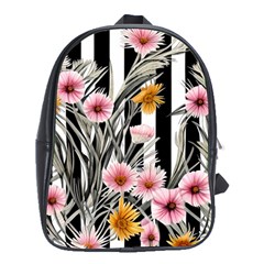 Assorted Watercolor Flowers School Bag (xl) by GardenOfOphir