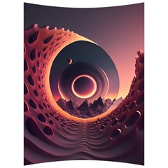 Ai Generated Swirl Space Design Fractal Light 3d Art Back Support Cushion by Ravend