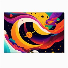 Ai Generated Moon Art Design Graphic Shape Postcard 4 x 6  (pkg Of 10) by Ravend