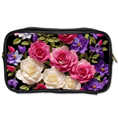 Ai Generated Roses Flowers Petals Bouquet Wedding Toiletries Bag (two Sides)