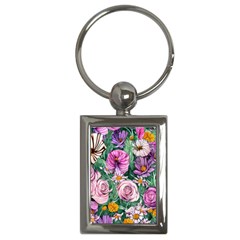 Budding And Captivating Flowers Key Chain (rectangle) by GardenOfOphir