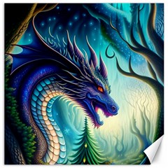 Ai Generated Dragon Fractal Art Texture Canvas 12  X 12 